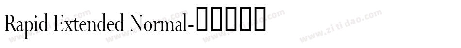 Rapid Extended Normal字体转换